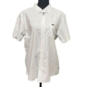 RVCA Men’s Day Shift S/S Pin Stripe Slim Fit Button Up Shirt